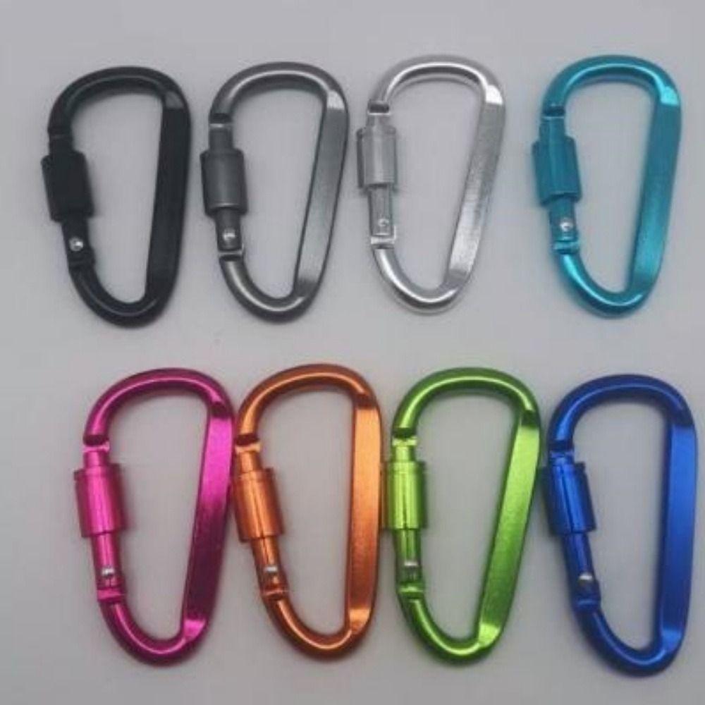 2 ks s pojistkou Venkovní sportovní přezka Hliníková slitina Horolezecké tlačítko Nová bezpečnostní přezka Klíčenka