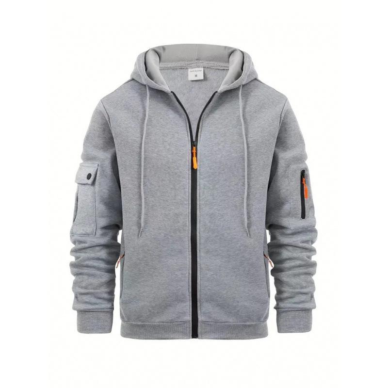 Men's Spring/Autumn Loose Fit Zip-Up Hoodie Jacket