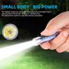 1Pc Rechargeable Mini Keychain Flashlight With 10 Modes And Magnetic Base - Ideal For Camping And Outdoor Activities