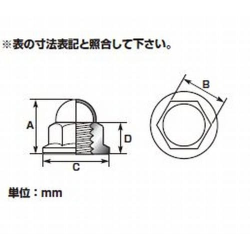 KITACO Flange Cap Nut Stainless Steel Non-serrated 8mm 2 pieces K CON 0900-001-040021
