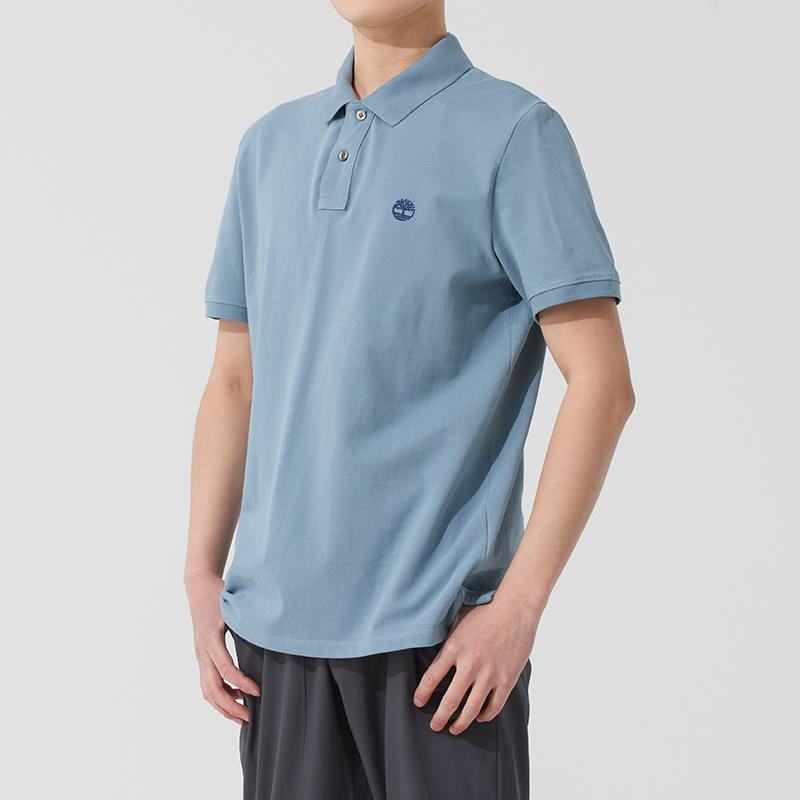 Timberland SS25 Polo Shirt Men's Sky Blue A24H2-758