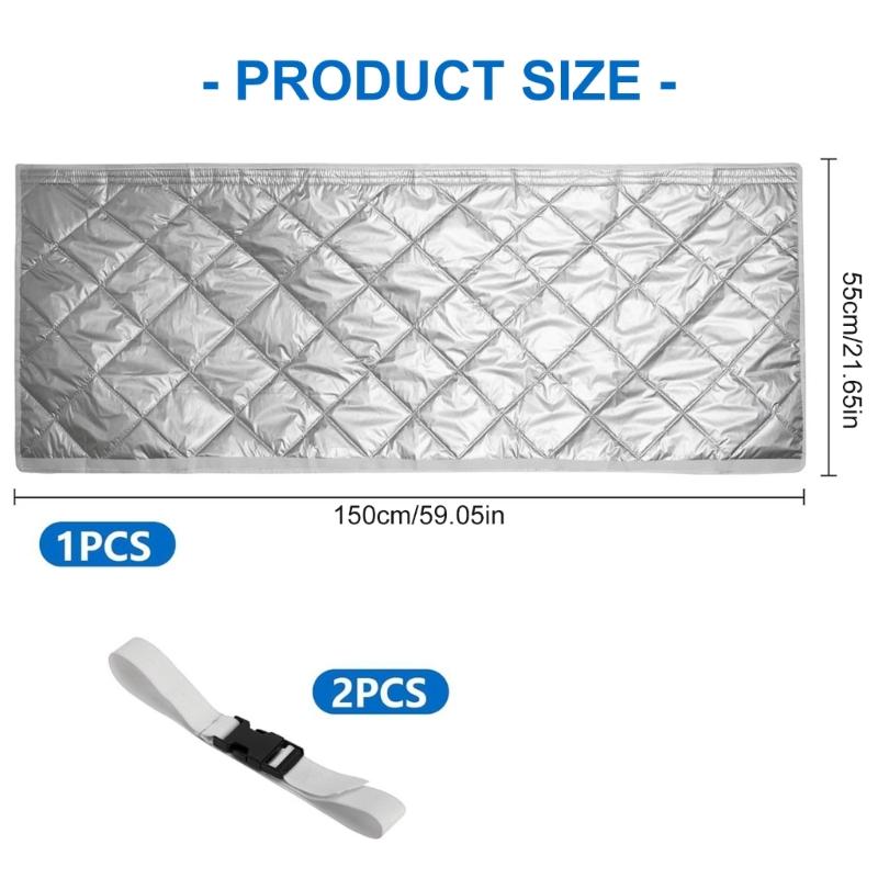 Air Conditioning Hose Insulation Cover Suitable for Exhaust Ducts Thermal Protection with Adjustable Elastic Straps