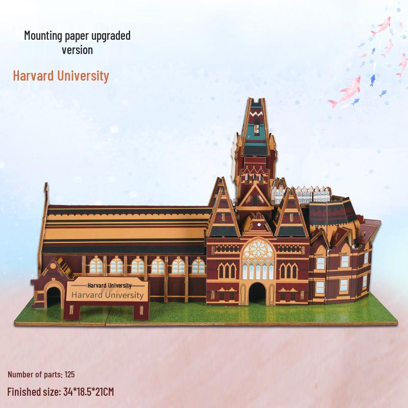 Challenging 3D Wooden Model Puzzle - Ancient Building Design for Adults