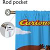 Curious George Shades Curtains for Living Room Curtain for Room 2 Panel Home Interior Curtains Partition Halloween Decoration
