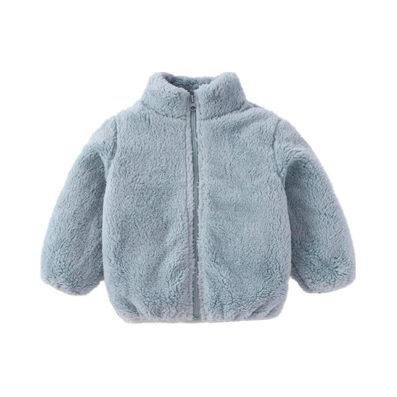 Children's Plush Spring/Autumn Coat for Boys and Girls - Warm, Double-Sided Fleece Outerwear