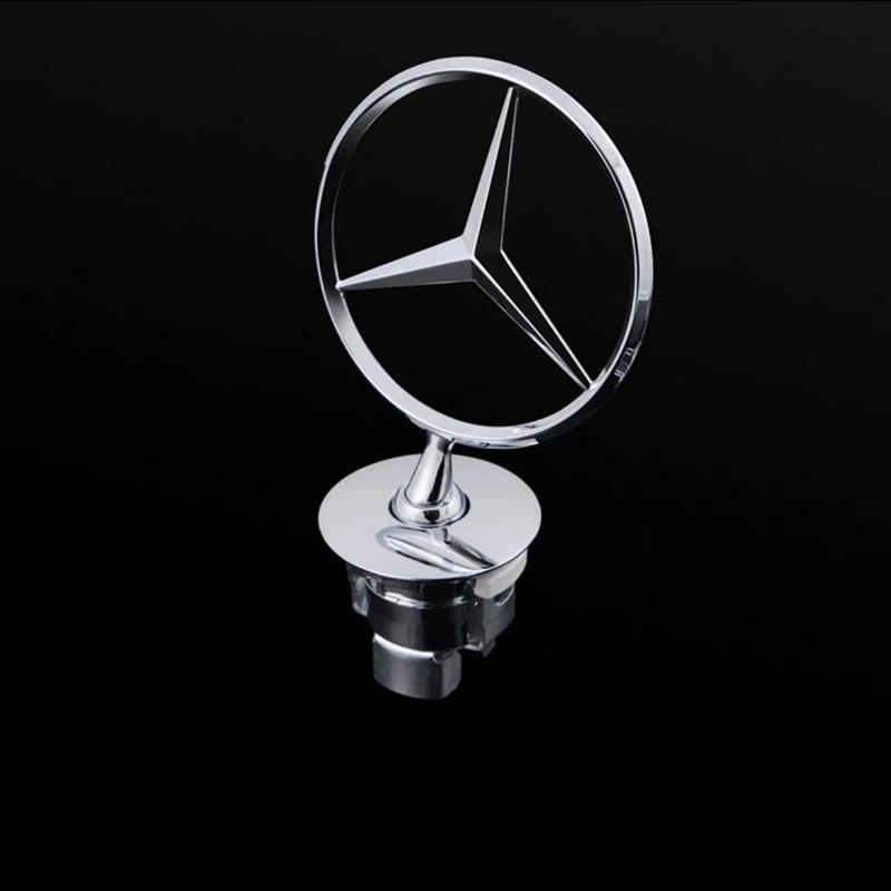 2025 Heiß Für Benz 1 Stück 44mm 3D Metall Blau Chrom Stern Haube Motorhaube Logo Emblem Abzeichen für Mercedes Benz W202 W203 W204 W208 W210 W