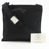 PRADA Pochette Shoulder Bag B7879 NERO black Satin Women Used