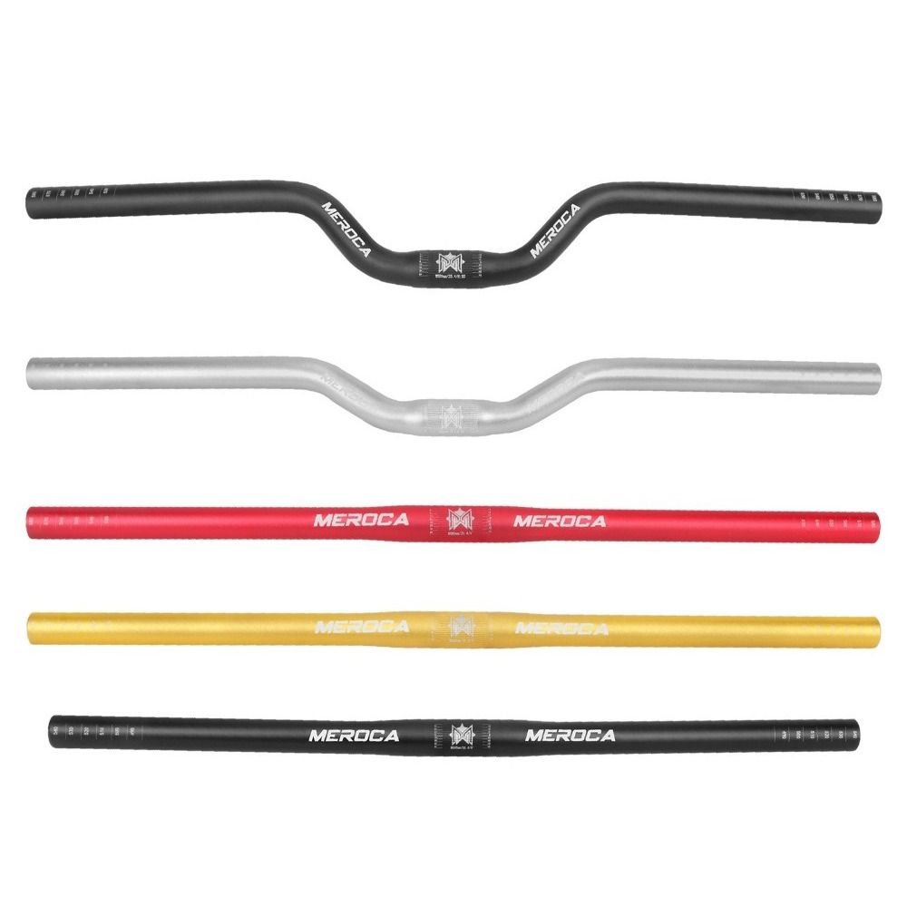 Manubrio da Bicicletta Resistente 25.4X540/580mm Lega di Alluminio Manubrio Riser per Bicicletta Dritto/A Coda di Rondine Accessori per Ciclismo