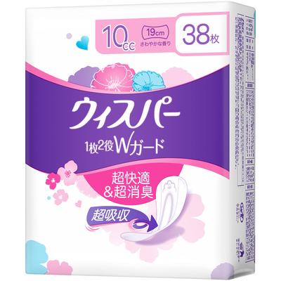 Double Guard 10cc 38 Sheets Absorbent Napkin Urinary Leak Pad for Discharge Moisture [Large Capacity] 2-in-1 (Water Women) [Vaginal & Care]
