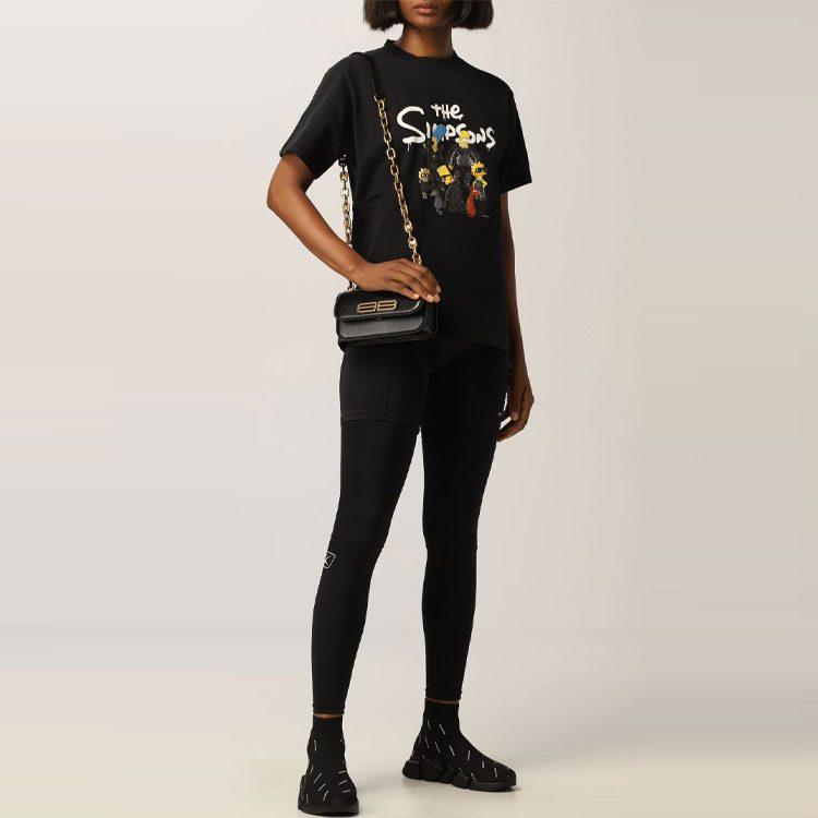 Balenciaga T Shirt Women's Black Regular Fit 670943TLVG70100