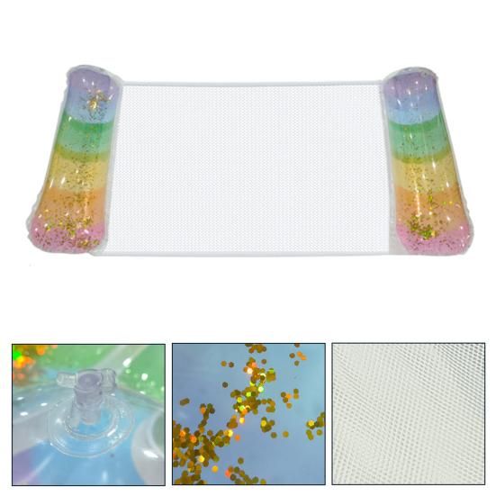 Inflatable Pool Hammock Float PVC Water Hammock Lounge 4 in 1 Saddle Lounge Chair Drifter Lake Beach Float Lounger for Summer Water Fun