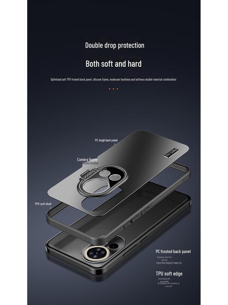 Huawei Nova13/Nova13Pro/Nova12Pro Kryt objektivu s plným pokrytím a pouzdro proti pádu se stojánkem