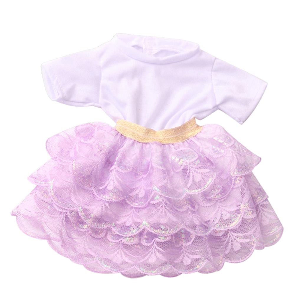 

Мода Девочка Кукла Пэчворк Платье для 18inch American Up Purple