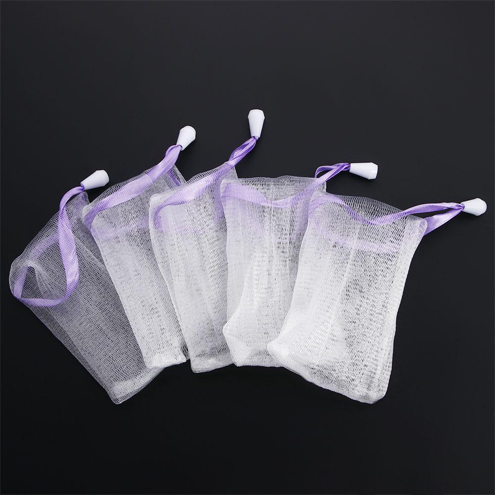 Foam Bubble Drawstring Bag Bath Net Soap Pouch Face Cleansing Tool Soap Saver Bag Foaming Mesh Bag