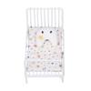 1:12 Scale Dollhouse Furniture Mini Bed Set Decorative Pillow Metal Frame Realistic Miniature Bed White Star Pattern