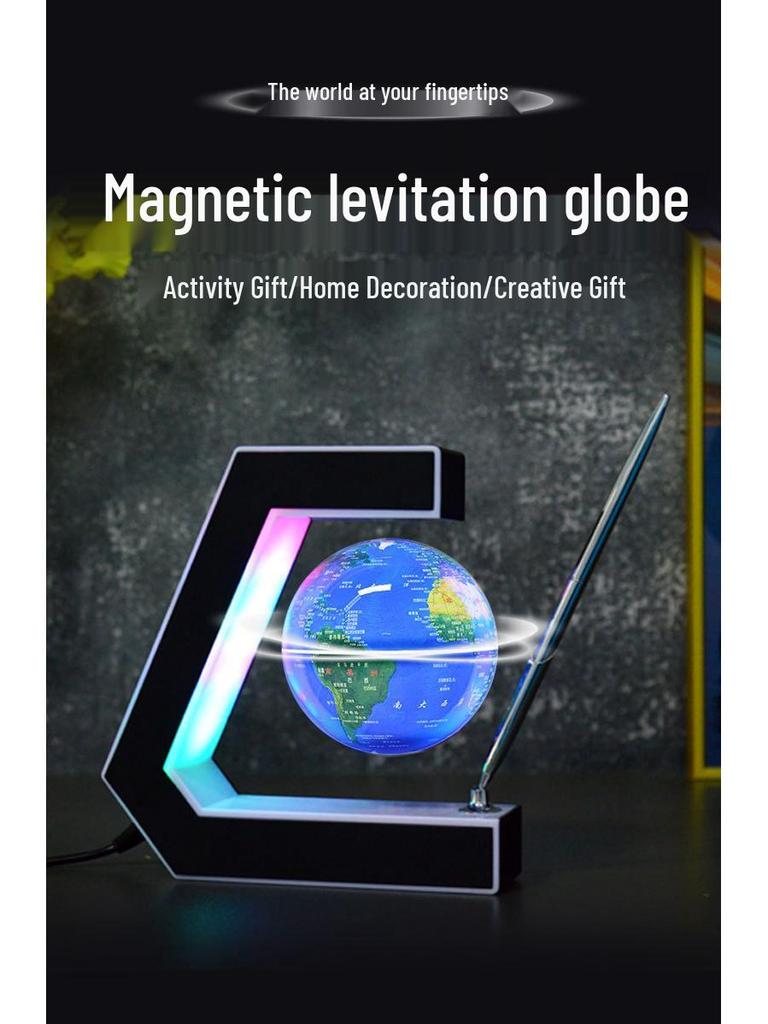 Luminous 3-Inch Magnetic Levitation Globe Ornament - Creative Tech Gift for Home or Office