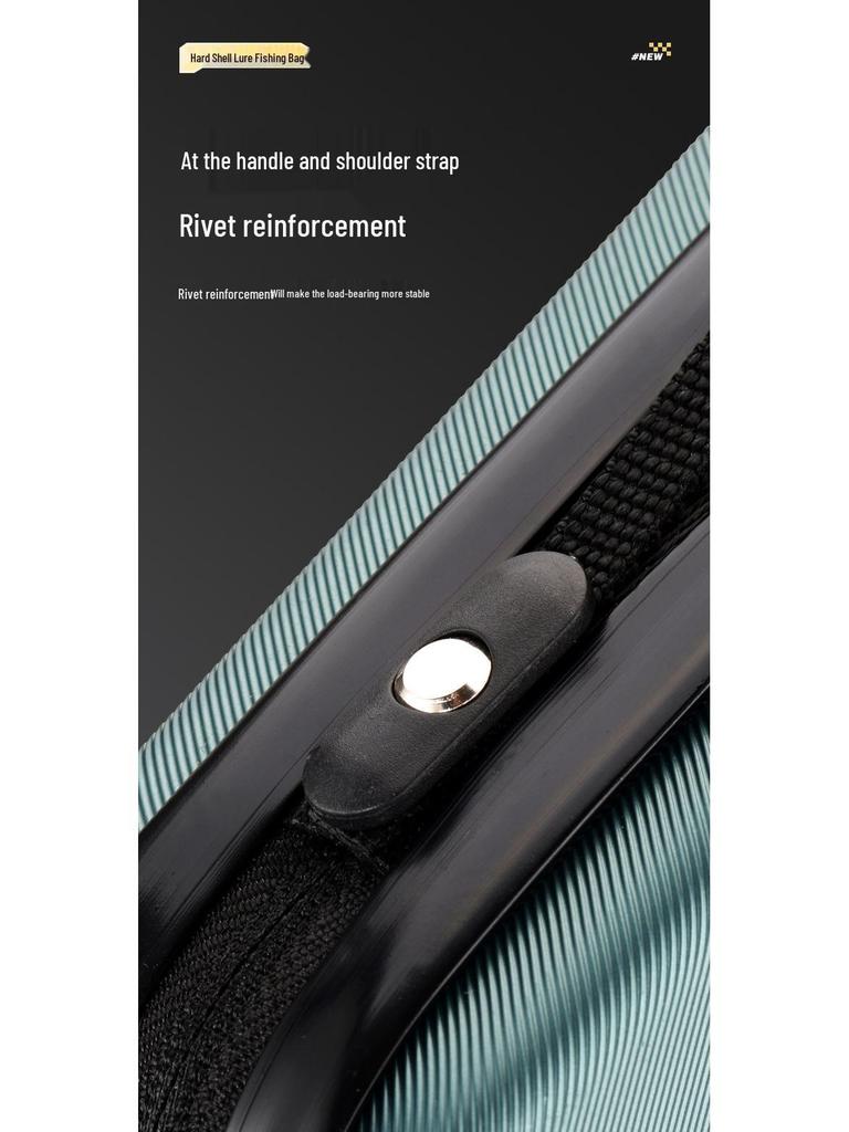 Compact Hard-Shell Fishing Rod Bag - Portable, Small 45cm for Simple Wild Fishing