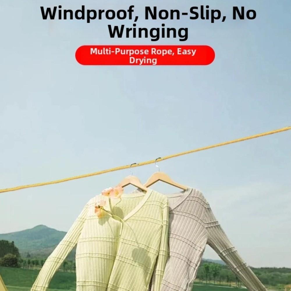 Windproof Travel Clothesline 8M/10M Length Camping Hanging Rope Travel Trip