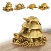 Brass Turtle Figurine Collectible Gift Brass Turtle Exquisite Ornament Turtle Ornaments for Home Office Desk Shelf Decoration