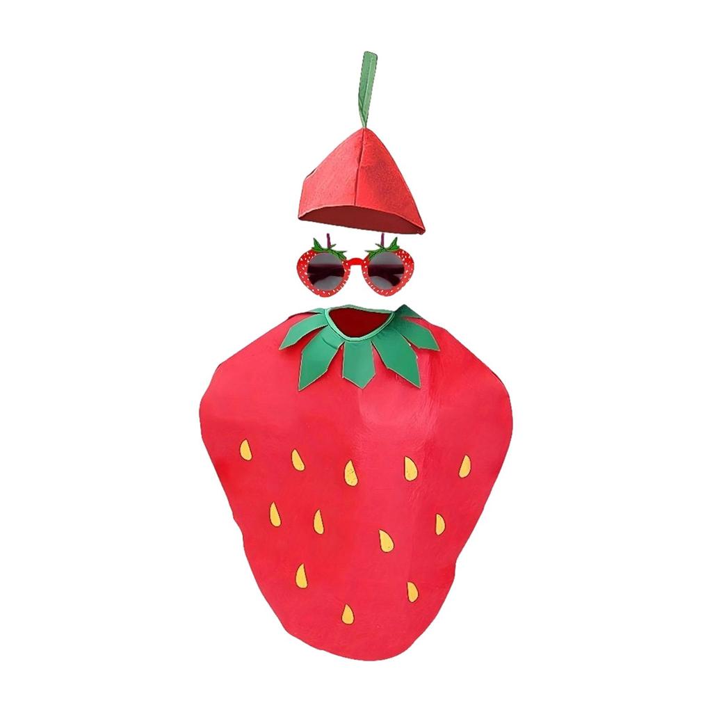 Adult Strawberry Costume Decorative Props Comfortable Novelty Cosplay Outfit
