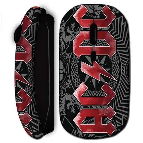 Souris sans fil Logo Rouge ACDC Noire