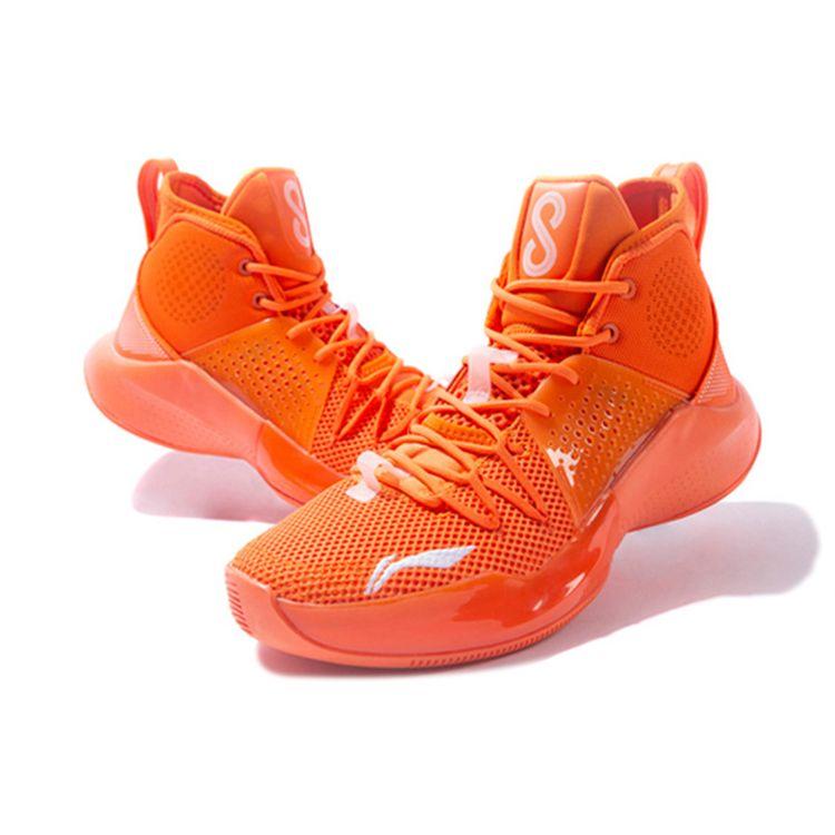 Li Ning Sonic 8 High-Top Basketball Shoes Men Sneakers Carrot-Orange ABAQ025-5