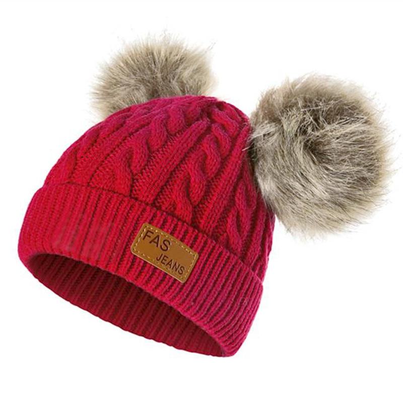 New Baby Hat Children Pompom Winter Hat Knitted Cute Hat For Girls Boys Casual Girls Hat Baby Beanie
