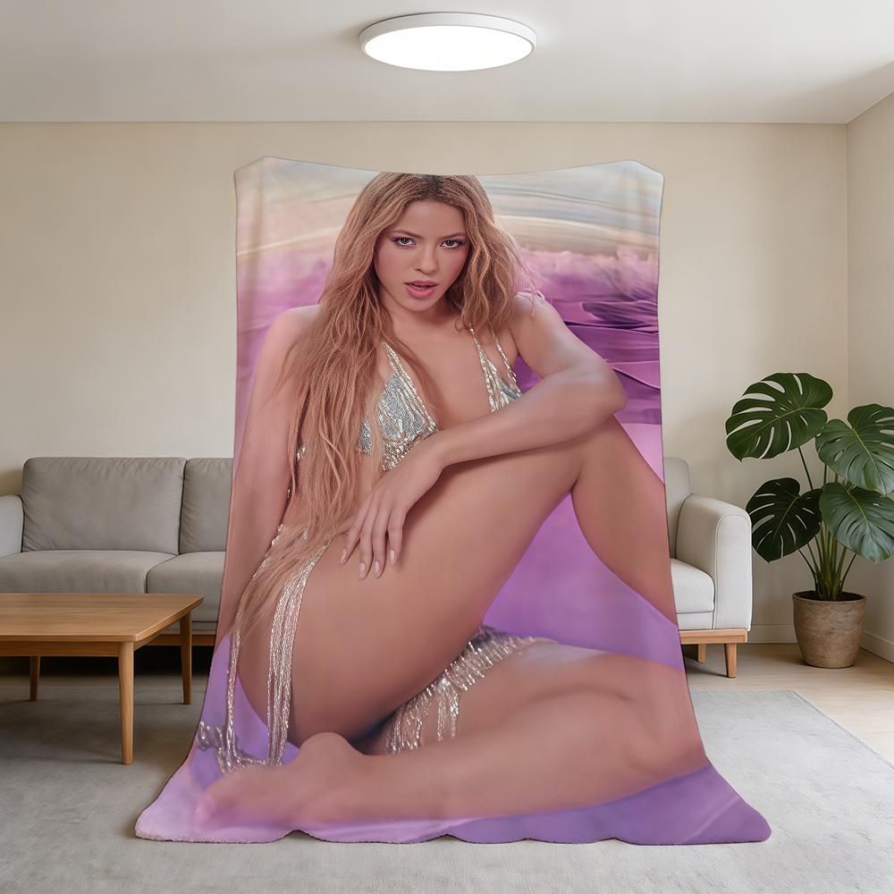 

Singer S-Shakira Blanket Super Warm Comfortable Plush Throw Blanket Child Home Sofa Bedroom Gift 75x90cm