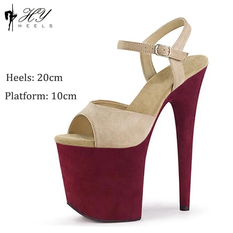 20cm Sexy Model Runway Shoes Performance Dress Wedding Banquet Super High Heels Sandals Sexy Fashion High Heels Shoes