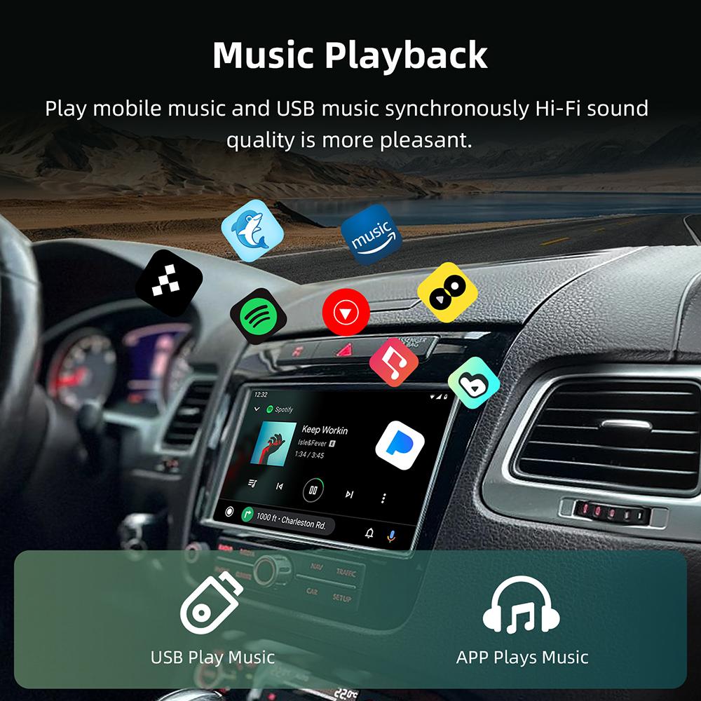 For Volkswagen 8' Touareg RNS850 Wireless Carplay Retrofit Module Android Auto Adapter Airplay VW Car Play