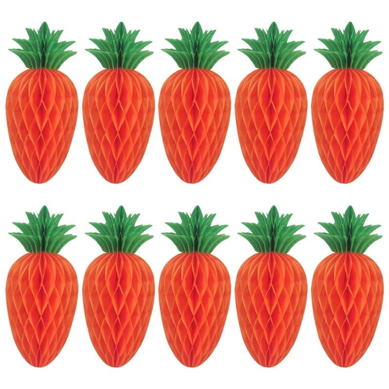 Pack Of 10 Artificial Paper Carrot Hanging Ornament For Home Party Decoration Spring Fall Festival Supplies