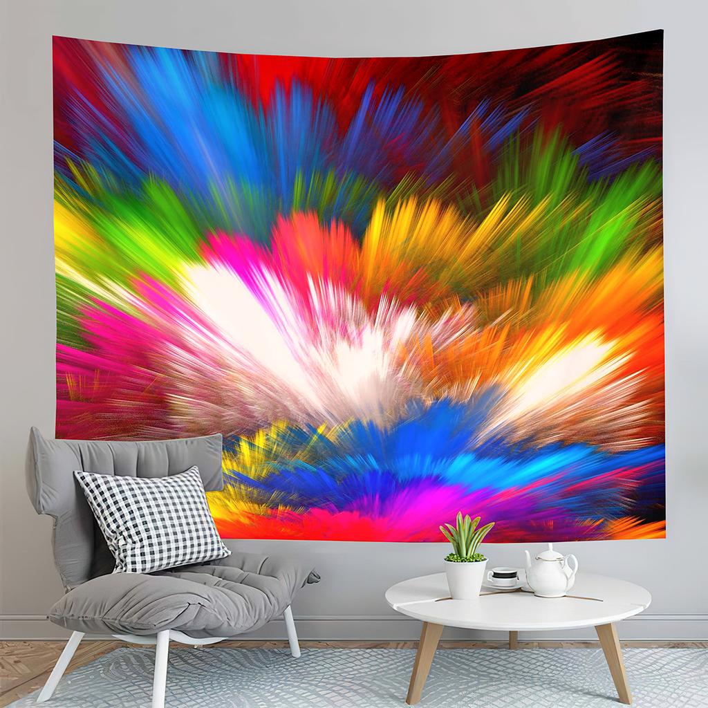 Colorful Rainbow Style Tapestry Abstract Aesthetics Tapestry Art Home Living Room Bedroom Dorm Wall Hanging Decorative Blanket