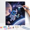 Disney Digital Oil Painting Art Kit Space Stitch Astronaut Alien Hand Filled Home Decor