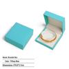 Scatola Portagioie Quadrata Tiffany Blue con Grana di Pelle per Anello, Ciondolo, Bracciale e Accessori