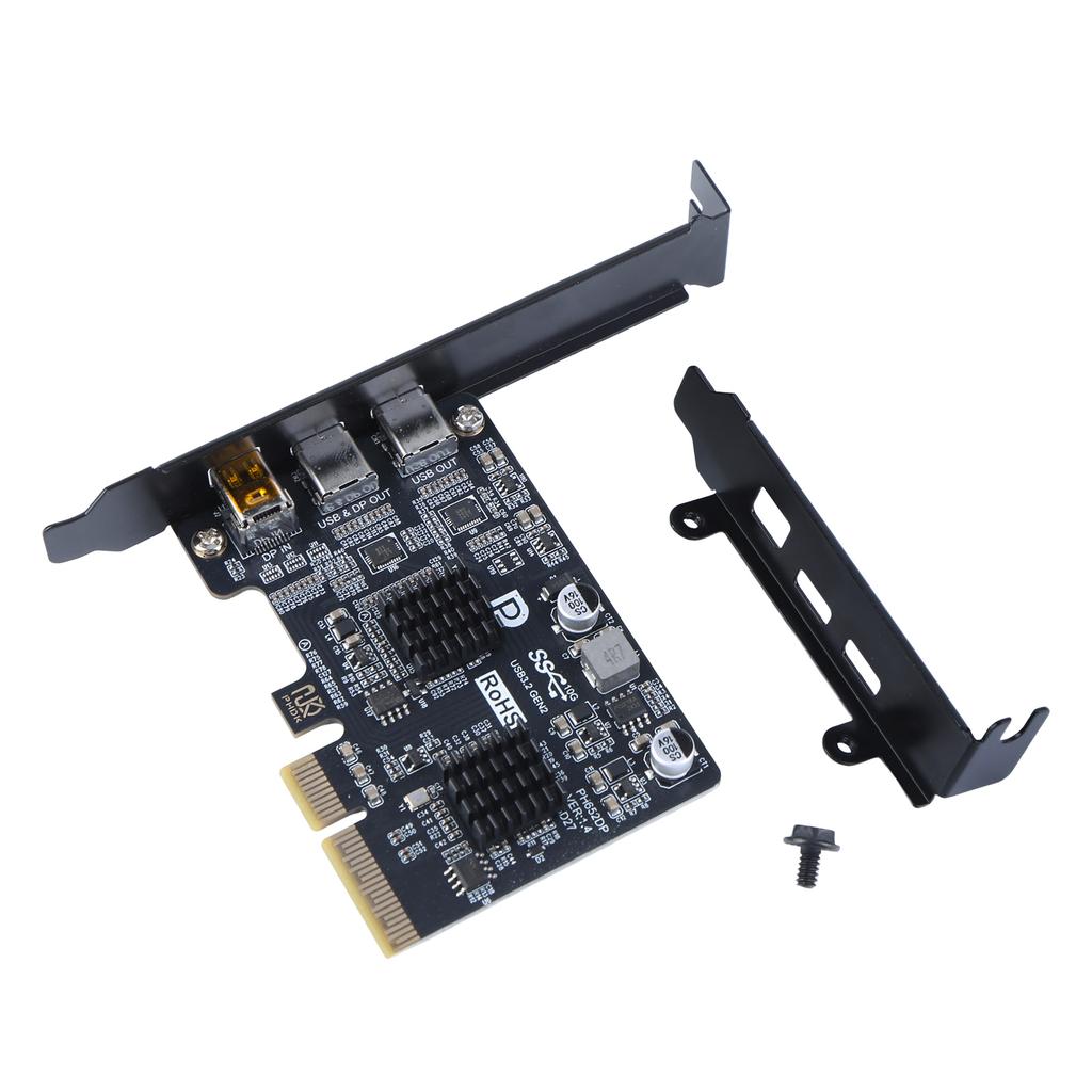 Type-C Expansion Card ASM3142 Controller USB 3.1 10Gbps Gen 2 Expand Card Riser DP 4K Video Adapter Converter