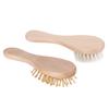 Baby Wooden Hair Brush and Comb Set Goat Hair   for Newborns Toddlers Daily Care