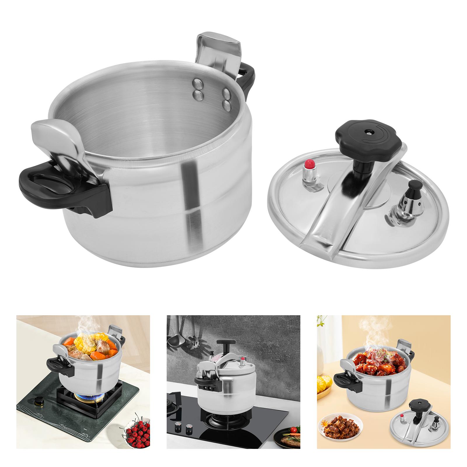 

4L Aluminium Pressure Cooker,Silver Round Tabletop Pressure Cooker 20*13.4cm for Kitchens,Restaurants,Homes срібний