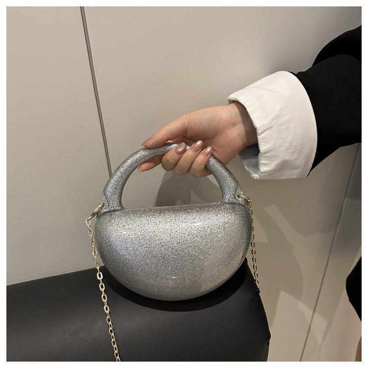 

2024 New Metal Flower Banquet for Women High Quality Chain Shoulder Bag Cute Mini Decorative Designer Lipstick Bag