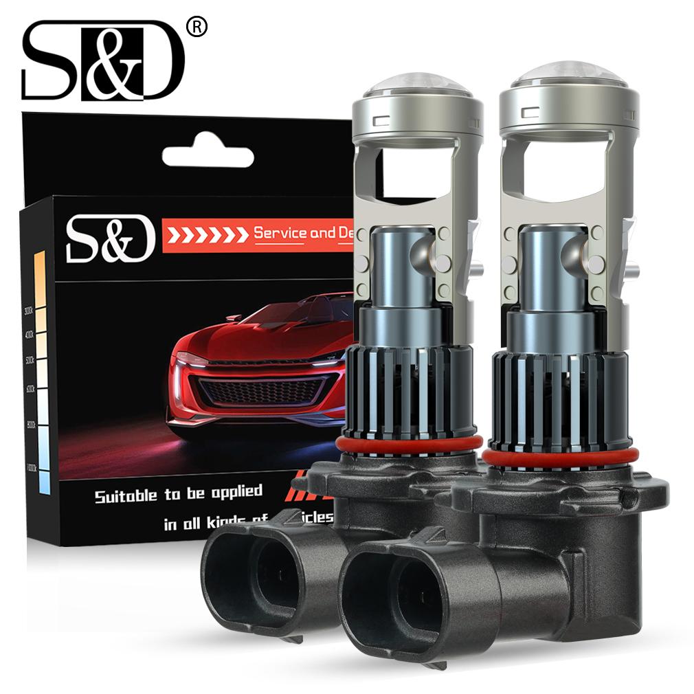 2 stk H7 Bi Led 1:1 LED-projektor Trådløs LED-minilinse H11 H8 9005 HB3 9006 HB4 projektorlinse 20000Lm Bilfrontlyktpærer Plug&Play Turbolampe LHD