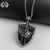 Trendy Men's Shield Pendant Necklace - High-end Jewelry Accessory