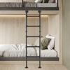 5-Step 170cm Carbon Steel Ladder,Black Wall&Floor-Mounted Ladders for Caravans,Dormitory Double Beds