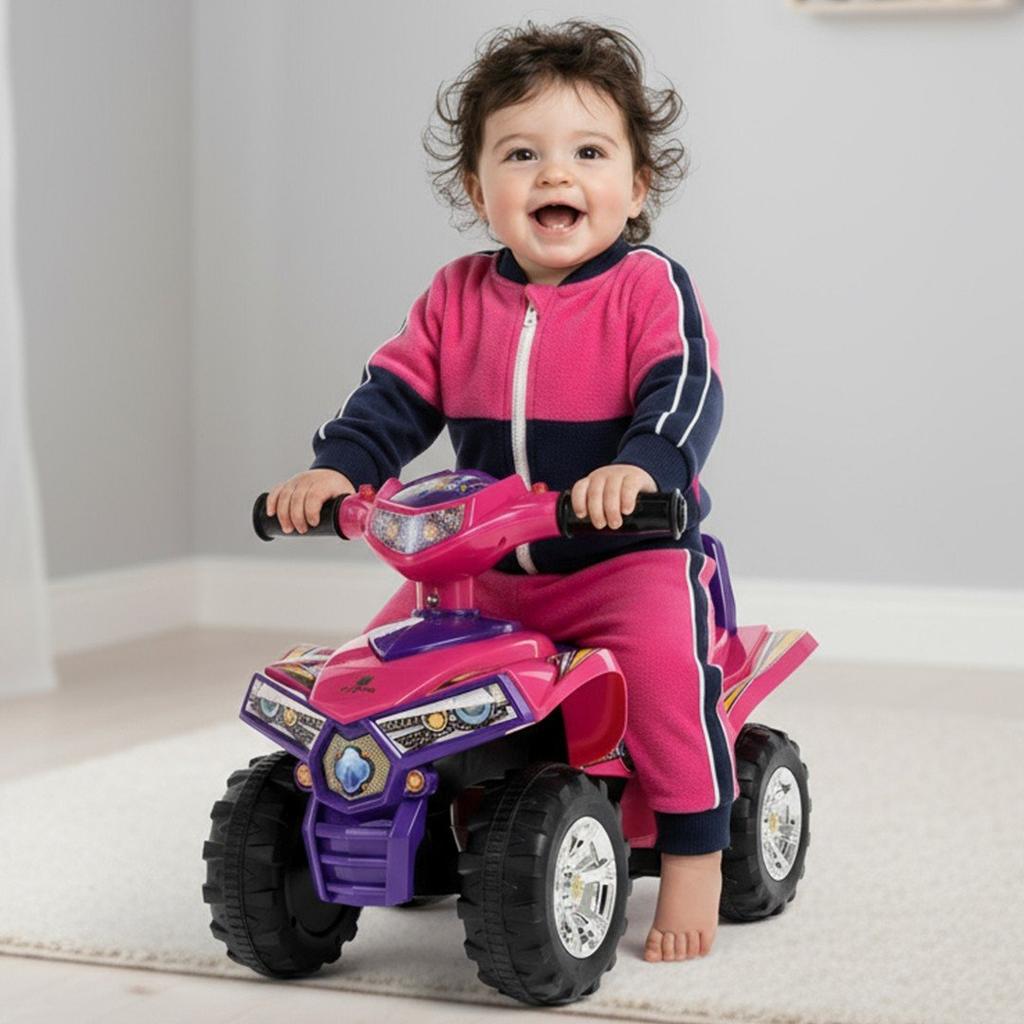 Ride-on Toy for a Child's First Birthday Purple Pink Quad