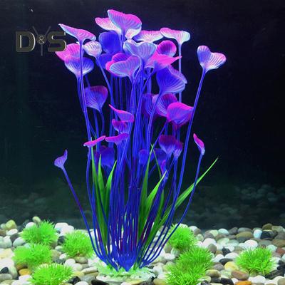 Simulated Water Plants Aquarium Reptile Tank Plastic Artificial Grass Model Ornament Fish Tank Terrarium Decorations Realistic Landscape Decor