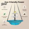 Hummingbird Bath Solar Fountain Bird Cascade Hanging Birdbath Powered Water Outdoor Shower Bowl for Garden Patio Yard Decor