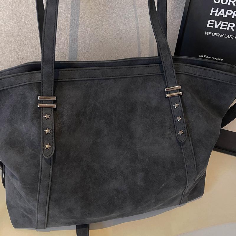 Vintage Kunstleder-Tragetasche Damen Übergröße Schultertasche mit verstellbarem Riemen und klassischem Design