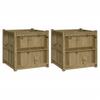 Vidaxl Garden Planters, 2 Pcs., Impregnated Pine Wood