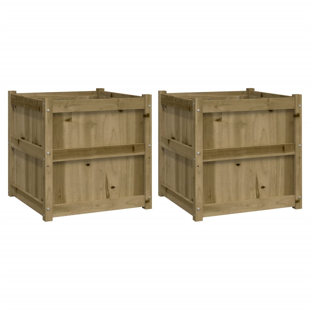 Vidaxl Garden Planters, 2 Pcs., Impregnated Pine Wood
