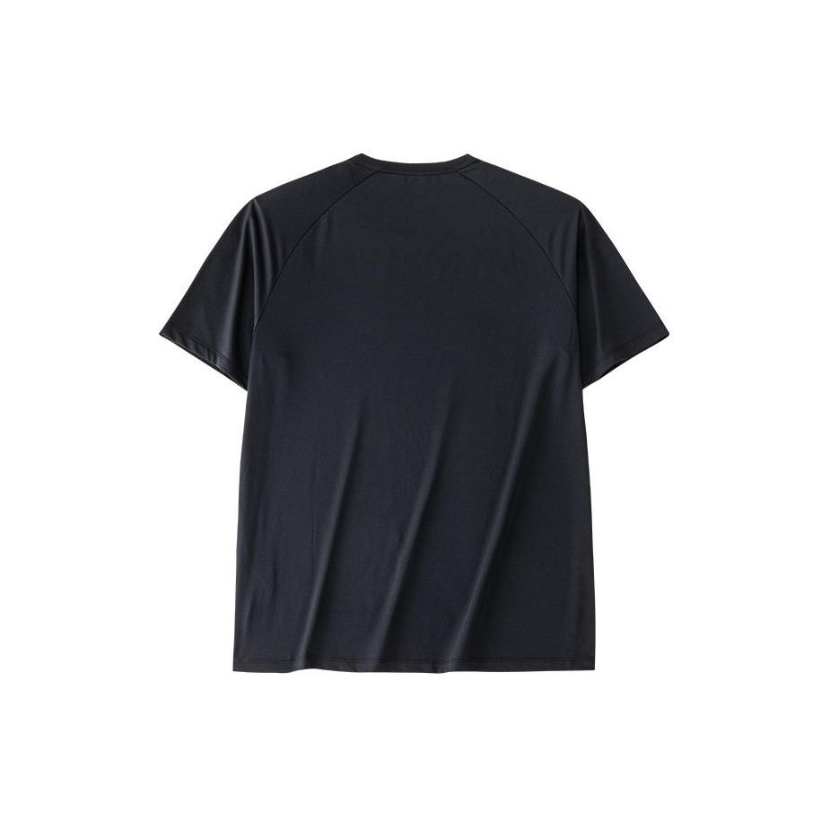 Anta Training Series Logo Letter Round Neck Breathable Comfortable Versatile Short Sleeve T-Shirt Men Tops Basic-Black 952427120-5