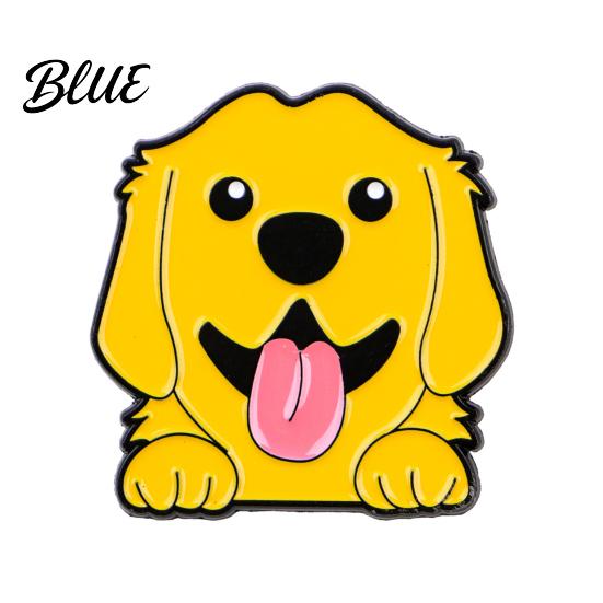 Dog Brooch Unisex Cartoon Pet Design Zinc Alloy Pin Badge