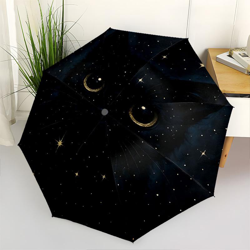 

Celestial Cat,Starry Night Automatic Folding Umbrella Compact 8 rib Design,Unique Style,Suitable for Everyday Outdoor Use,Perfect Gift